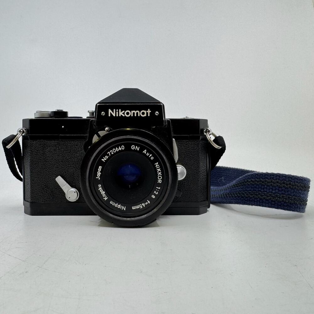 Vintage NIKOMAT FT 4148504 35mm SLR Film Camera w GN Auto NIKKOR 45mm Lens